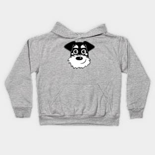 Schnauzer Head Kids Hoodie